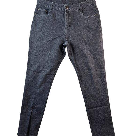 Soft Surroundings pants Pull On Stretch Gray Denim Jeans XL Extra Large comfort - Picture 1 of 10